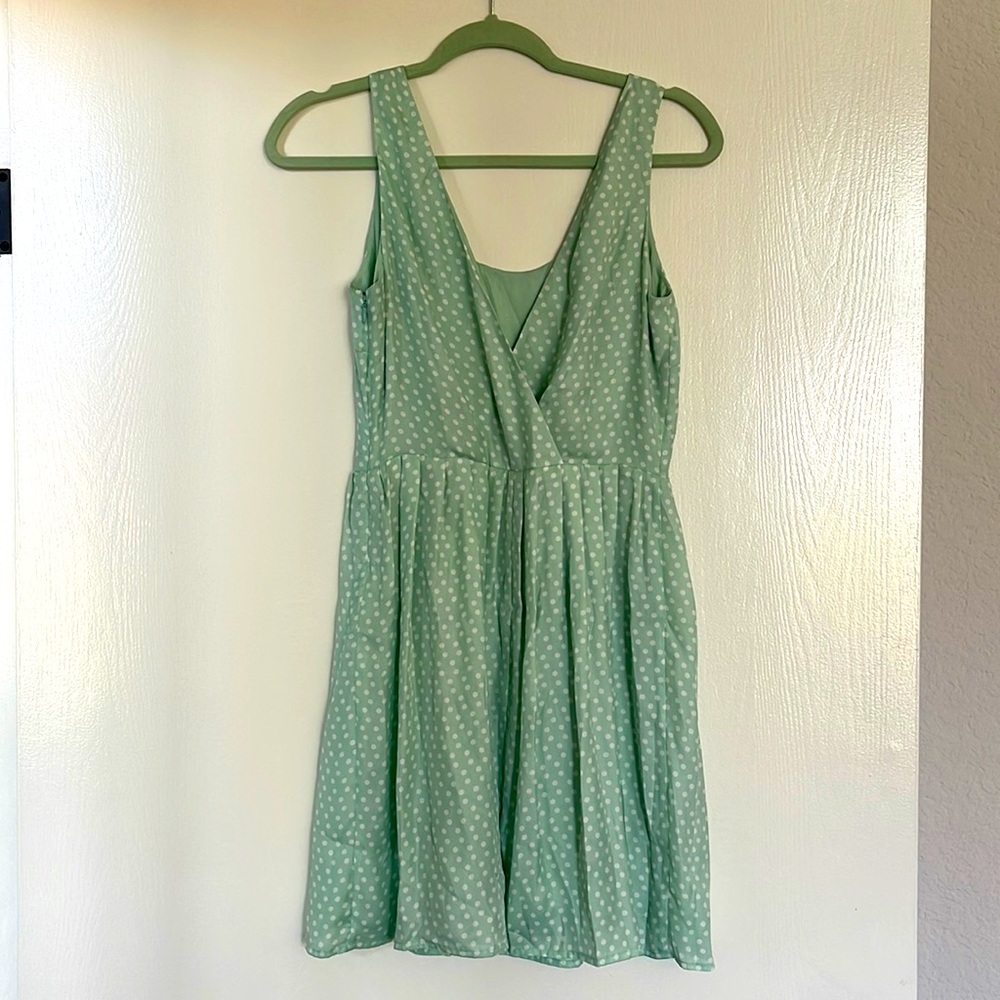BB Dakota Mint Green Polka Dot Dress